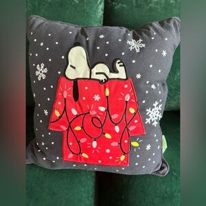 Snoopy Christmas pillow